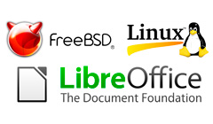 Linux, FreeBSD, LibreOffice